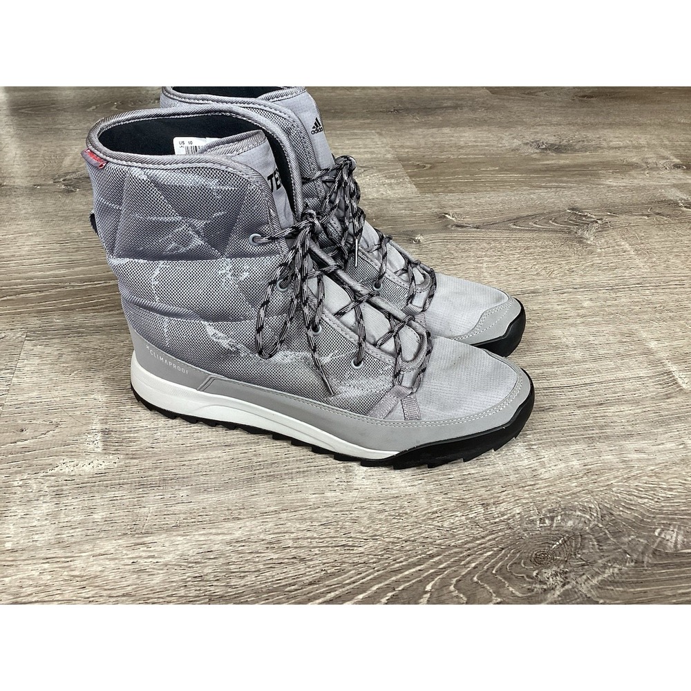 Adidas Terrex Winter Boots Lace Up Choleah Padded CP Gray S80749 Women's Size 10